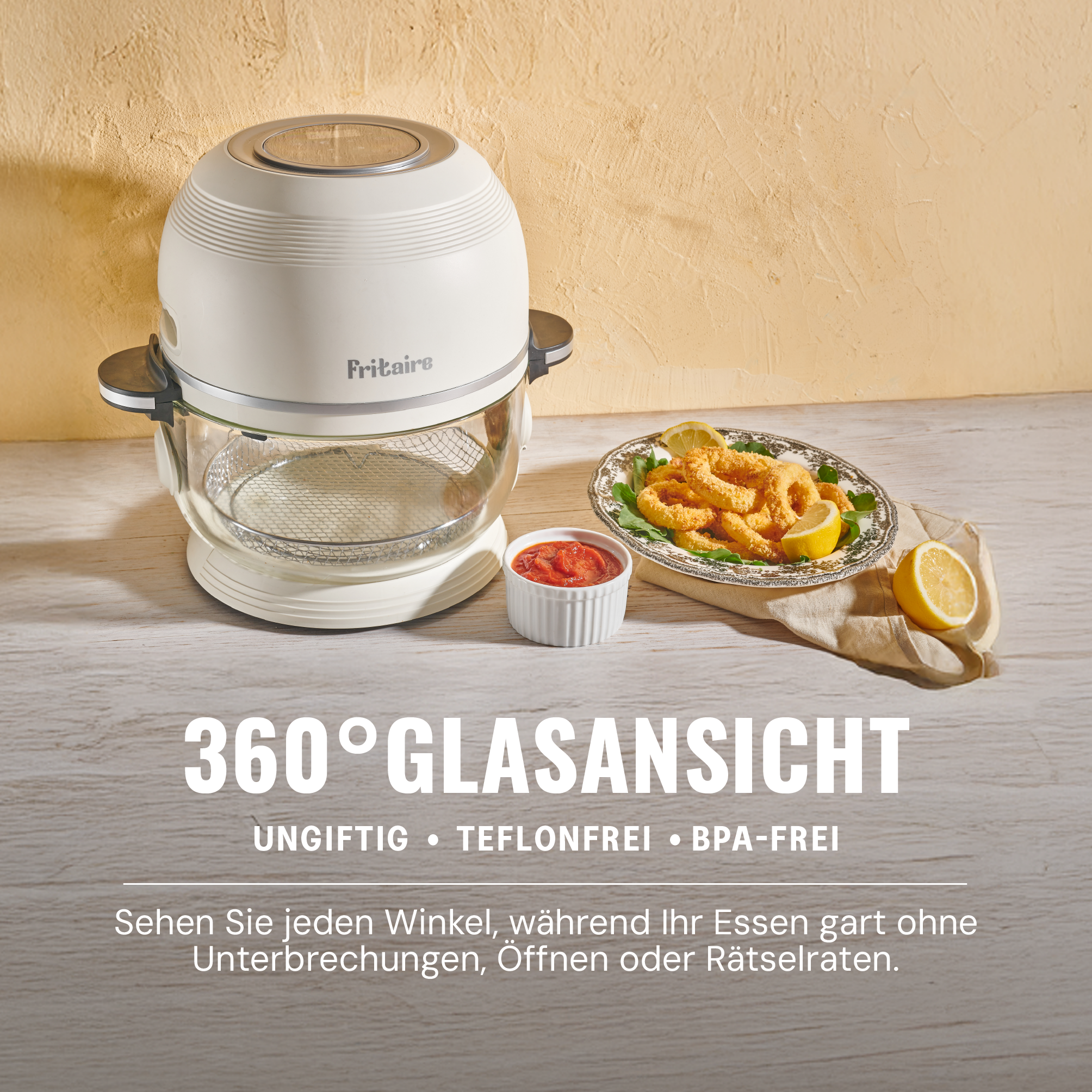 Selbstreinigender & gesunder Airfryer - Orange